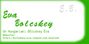 eva bolcskey business card